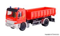 Kibri 18249 - Spur HO Feuerwehr MB ACTROS 2-achs mit Abrollcontainer