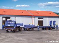 Kibri 18458 - Spur HO THW MB Kipper mit Tiefladeanhänger