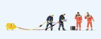 Preiser 10625 HO Feuerwehrmänner in moderner Einsatzkleidung