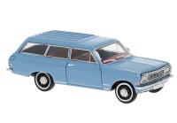Brekina 20476 - Spur H0 Opel Rekord B Caravan, hellblau