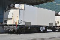 Bemo 2269162 -  Pur HOm RhB Lb-v 7869 Tragwagen mit Kühlcontainer Y 11602