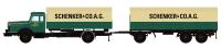 Minis/Lemke LC3322 Spur N Krupp Titan Hängerzug Pritsche/Plane, Schenker