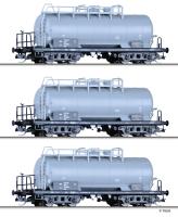 Tillig 01792 - Spur TT 3er Set Kesselwagen ZZh, DR, Ep.IV 'VEB Hydrierwerk Zeitz'