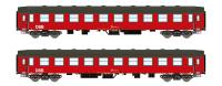 AMS 25002 - Spur N 2er Set Personenwagen UIC-Y, B DSB, Ep.IV