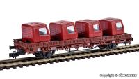 Kibri 26253 - Spur HO Niederbordwagen mit Führerhäusern, DBAG, Ep.VI