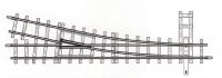Bemo 4010000 - Spur H0e 12° Weiche rechts, 147mm, R 517