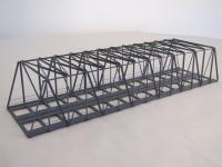 Hack K50S-2 - Kastenbrücke. schräg, 49,5 cm, 2-gleisig, grau