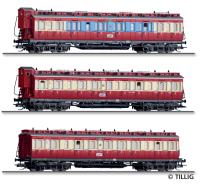 Tillig 01046 - Spur TT Set Abteilwagen 'Ruhr-Schnellverkehr', DRG