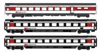LS Models 97034AC - Spur HO 3er Set Speisewagen + Personenwagen SBB, Ep.VI, EC9, HH-Zürich