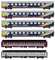 LS Models MW2301 - Spur HO 6er Set Nachtzugwagen Urlaubs-Express, Ep-VI, Set 1