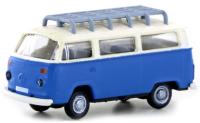 MiNis/Lemke LC3892 - VW Bus T2 Bus m. Dachträger blau/weiß