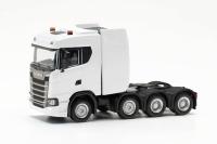 Herpa 315753-003 - Spur HO Scania CS 20 ND Schwerlastzugmaschine 4achs, weiß