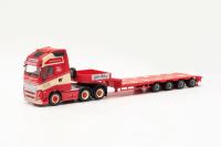 Herpa 316354 - Volvo FH 16 Gl. XL 2020 6x4 Semitieflade-Sattelzug "Torben Rafn"