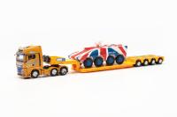 Herpa 316439 - MAN TGX GX 6x2 Tieflade-Sattelzug mit GTK Boxer England "Spedition Steinle"