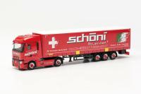 Herpa 316446 - Renault T facelift Gardinenplanen-Sattelzug "Schöni International"