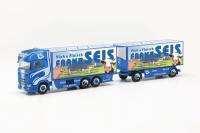 Herpa 316521 - Scania CS 20 HD Kühlkoffer-Hängerzug "Frank Seis" (Bayern/Aurach)