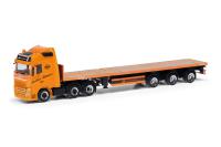 Herpa 318006 - Spur HO Volvo FH GL 2020 Teletrailer-Sattelzug Spedition Hollenhorst