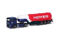 Herpa 318136 - Spur HO MAN TGS TN Benzintank-Sattelzug "Hoyer"