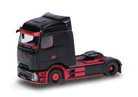 Herpa 318211 - Spur HO Mercedes-Benz eActros 600 Procabin Solozugmaschine 2achs, schwarz/rot