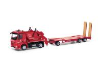 Herpa 318396 - Spur HO Mercedes-Benz Arocs Absetzkipper AK12 mit TU3-Anhänger "Küchler"