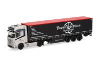 Herpa 318891 - Spur HO Mercedes-Benz Actros L Gigaspace Gardinenplanen-Sattelzug "Popov Spedition"