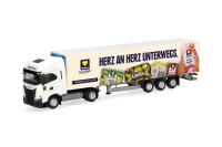 Herpa 319027 - Spur HO Iveco S-Way Kühlkoffer-Sattelzug "Edeka"