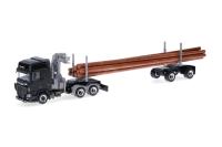 Herpa 319089 - Spur HO Scania CR 20 HD Holztransporter-SZ "King of Rhön"
