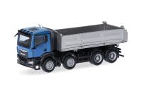 Herpa 319140 - Spur HO MAN TGS NN Baukipper 4-achs, blau/silber