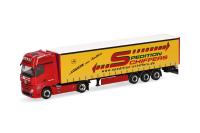 Herpa 319218 - Spur HO  Mercedes-Benz Actros Gigaspace Gardinenplanen-Sattelzug "Spedition Schiffers"