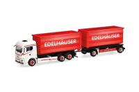 Herpa 319317 - Spur HO MAN TGS TM Abrollmulden-Hängerzug "Edelhäuser"