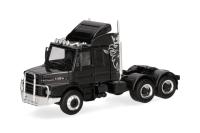 Herpa 319416 - Spur HO Scania Hauber 142 Zugmaschine 3achs (6x4), schwarz