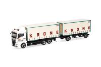 Herpa 319652 - Spur HO MAN TGX GM Wechselgardinenplanen-Hängerzug "Circus Krone"