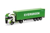 Herpa 319942 - Spur HO Iveco S-Way LNG 40ft. Container-Sattelzug "Rapstrucks / Evergreen"