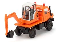 Wiking 064704 Spur HO Unimog mit Bagger kommunal