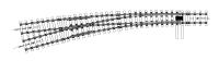 Bemo 9113000 - Bogenweiche links 1:7, R1=1300mm, R2=2600mm, Spurweite 22,2mm