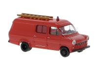 Brekina 34160 - Spur HO Ford Transit Mk.1 der Feuerwehr rot/schwarz
