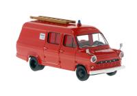 Brekina 34161 - Spur HO Ford Transit Mk.1 der Feuerwehr rot/weiß