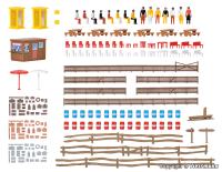 Kibri 37490 - Spur N Ausgestaltungs-Set mit Figuren