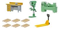 Kibri 37495 - Spur N Set Werkstatteinrichtung, Fertigmodelle