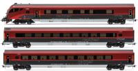 Jägerndorfer 71310  -  3er Set Personenwagen ÖBB Railjet, Ep.VI, m.Steuerwagen. DC