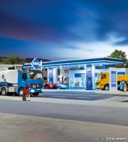 Kibri 38547 - Spur HO Moderne ARAL Tankstelle - Polyplate Bausatz