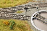 Auhagen 41697 - Spur HO Ergänzungsset Drehscheibe, 3-Leiter-System für C-Gleis
