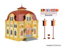 Vollmer 42004 - Spur HO Botschaftsgebäude mit LED-Beleuchtung, Funktionsbausatz