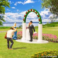 Vollmer 42365 - Süpur HO Figuren-Set Brautpaar mit Traubogen