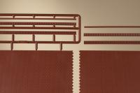 Auhagen 44630 -  Spur N 4 Ziegelmauern mit Zahnfriesvarianten