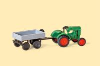 Auhagen 44659 - Spur N Deutz-Schlepper F1M414 mit Anhänger, Bausatz