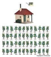 Vollmer 45129 - Spur HO Weinberghaus mit Reben (48 Stk.)