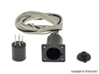 Viessmann 4650 - Spur HO Zylindersteckfuß 6-polig mit Anschlusskabeln