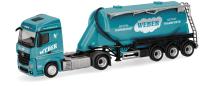 Herpa 320351 - Spur H0 MB Actros 18 Str. Eutersilo-Sattelzug "Weber Betonpumpen"