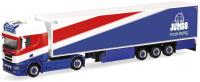 Herpa 320399 - Spur H0 Scania CS 20 HD Kühlkoffer-Sattelzug "Heide Logistik/Jumbo Fischer"